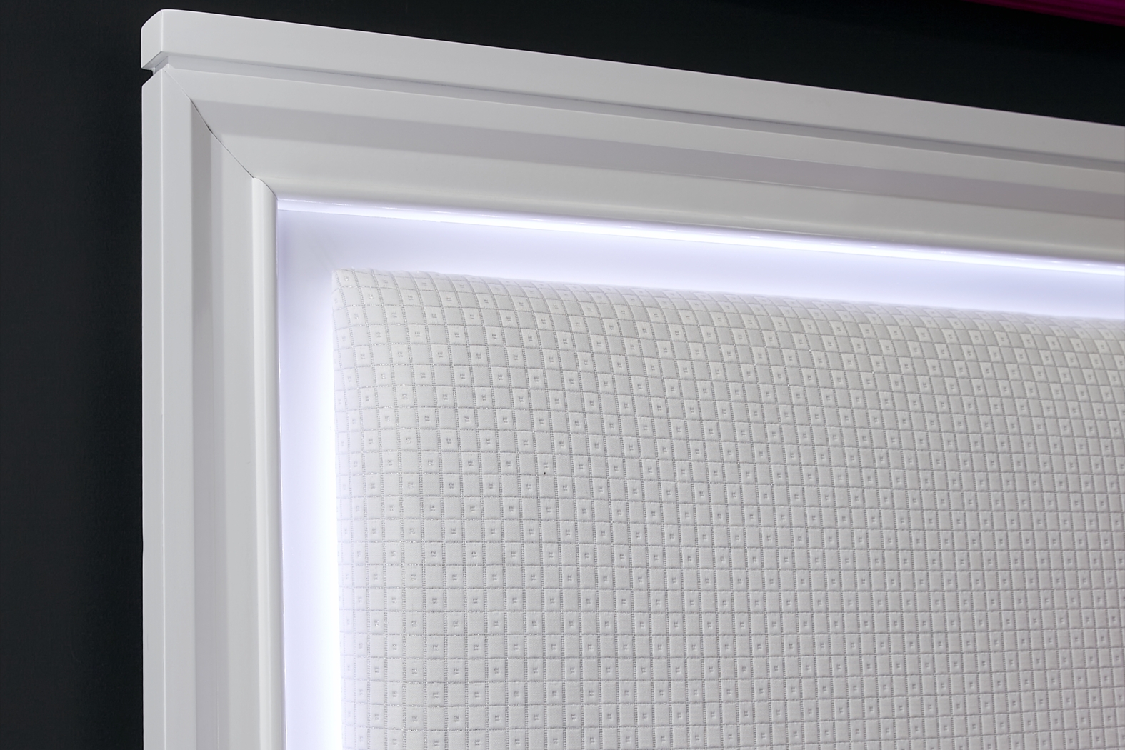 Kids Juno White 5 Pc Full Lighted Upholstered Bedroom - Thumbnail - Image 6