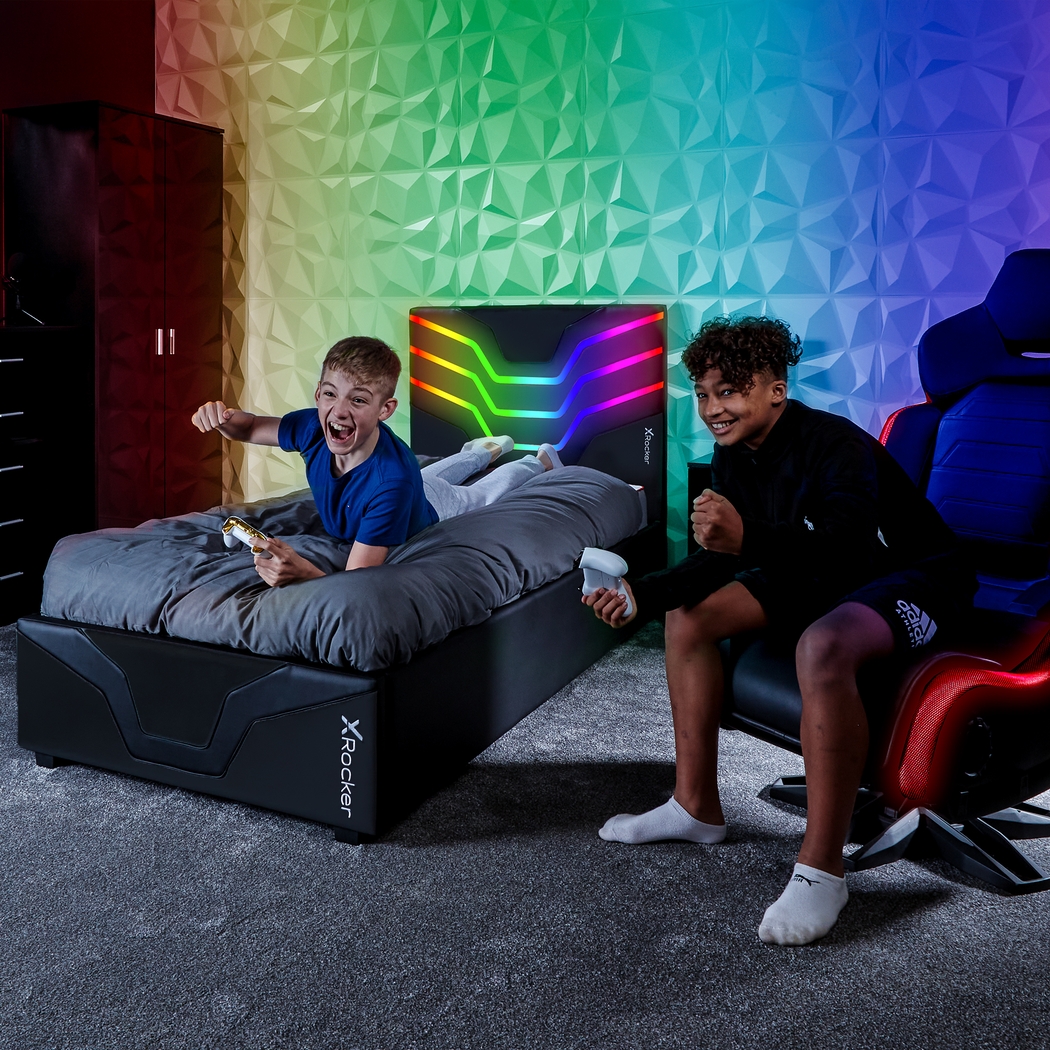Kids Kanako Black Twin RGB Gaming Bed - Thumbnail - Image 3