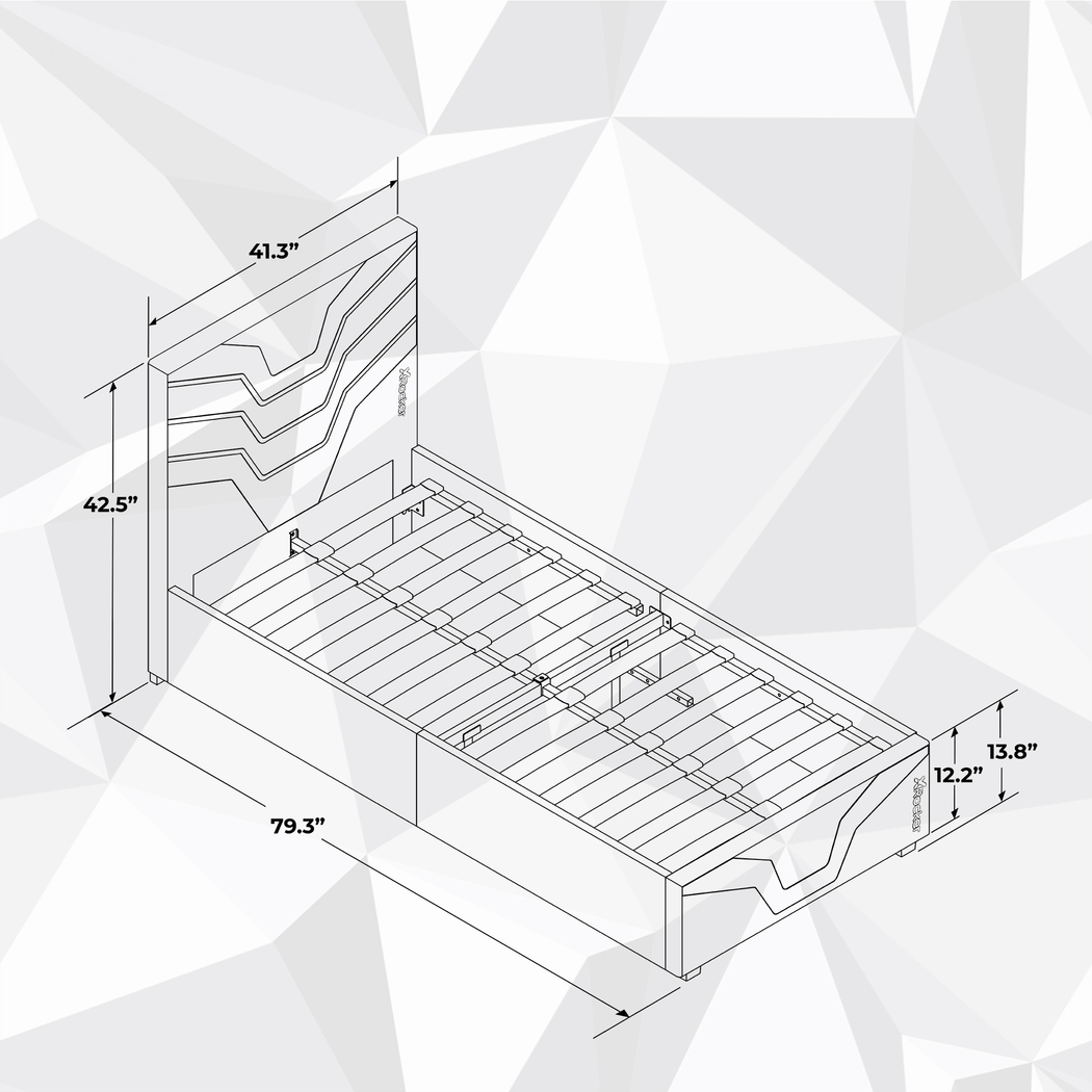Kids Kanako Black Twin RGB Gaming Bed - Thumbnail - Image 10