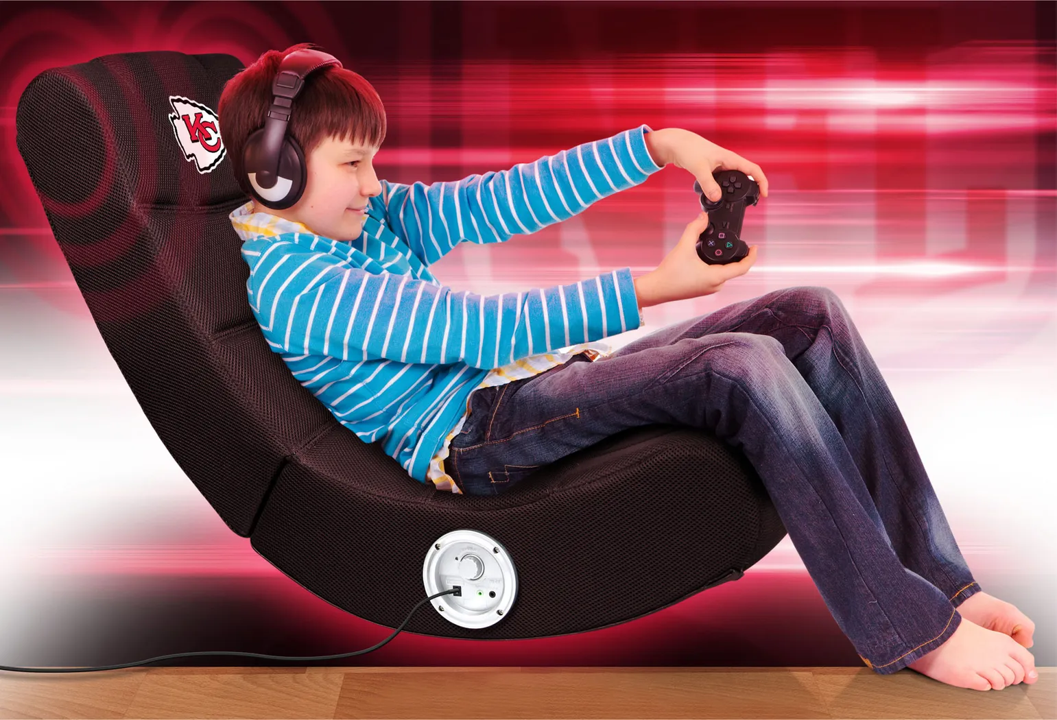 Kids Kansas City Chiefs Gaming Rocker - Thumbnail - Image 2