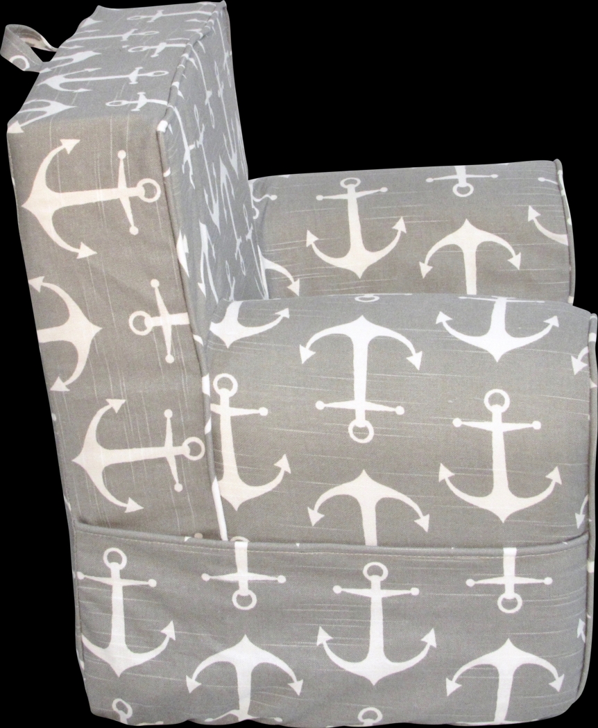 Kids Karlotta Gray Chair & Ottoman Set - Thumbnail - Image 4