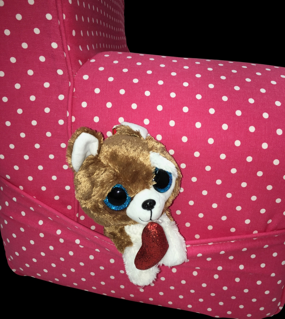 Kids Karlotta Pink Chair & Ottoman Set - Thumbnail - Image 3