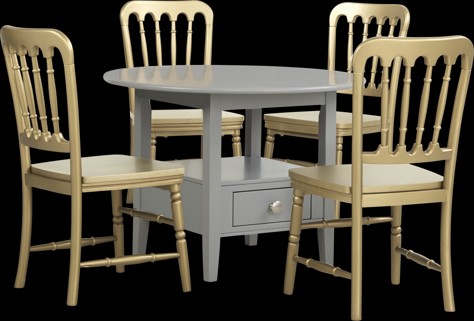 Kids Keagan Champagne Slat Chair - Thumbnail - Image 1