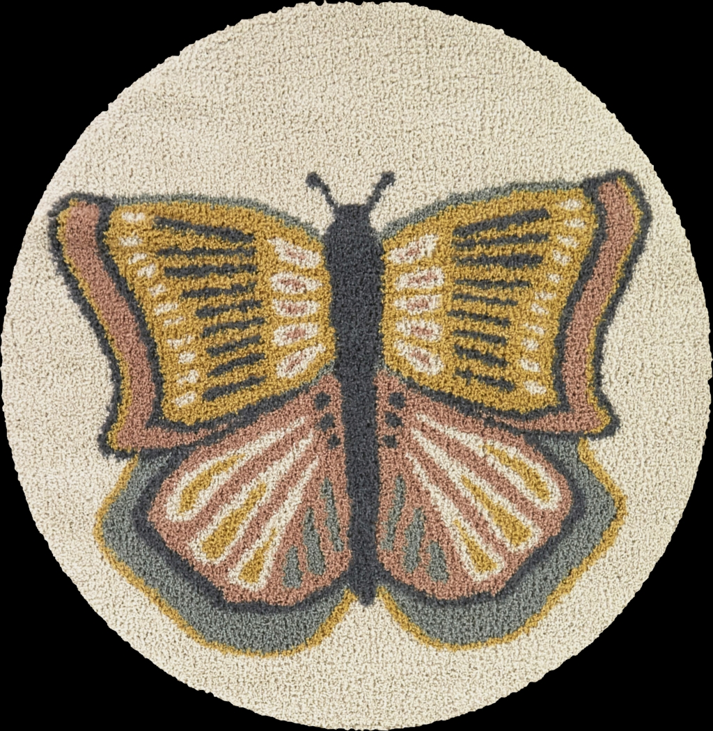 Kids Kenslake Cream 5'3 Round Rug - Thumbnail - Image 1