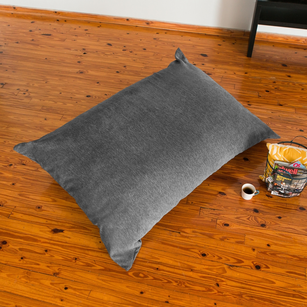 Kids Kimmy Gray Large Bean Bag Cahir and Floor Pillow - Thumbnail - Image 3