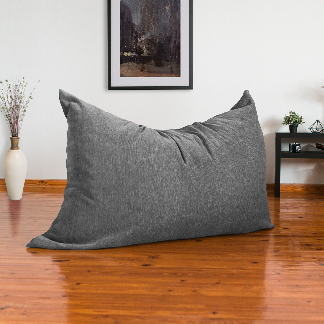 Kids Kimmy Gray Large Bean Bag Cahir and Floor Pillow - Thumbnail - Image 8