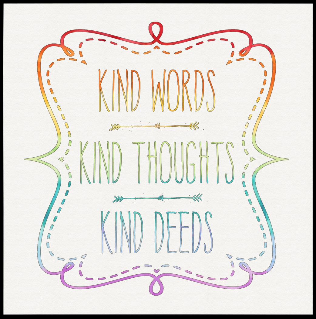 Kids Kind Words Rainbow Artwork - Thumbnail - Image 1