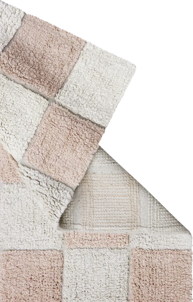 Kids Kitchen Tiles Natural/Rose 4' x 5'3 Machine Washable Rug - Thumbnail - Image 3