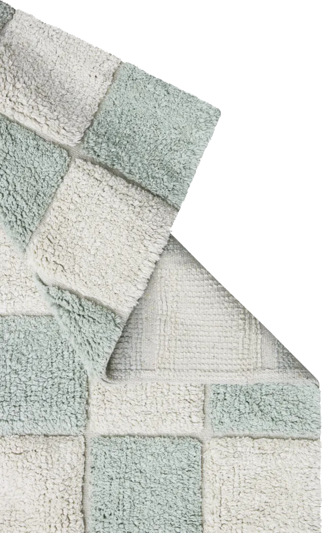 Kids Kitchen Tiles Blue/Sage 4' x 5'3 Machine Washable Rug - Thumbnail - Image 3