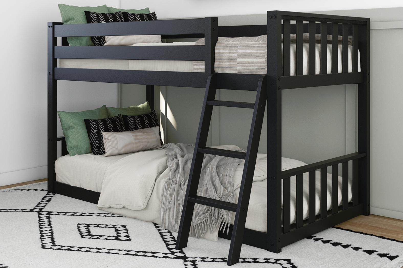 Kids Klaudie I Black Twin/Twin Bunk Bed - Thumbnail - Image 2