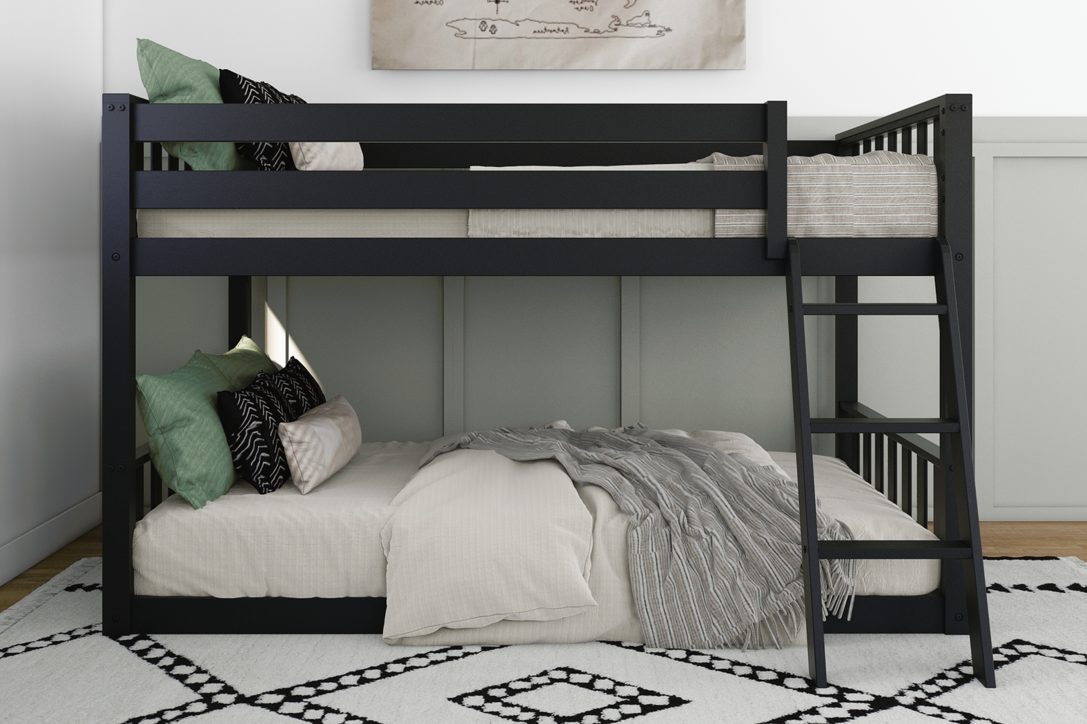 Kids Klaudie I Black Twin/Twin Bunk Bed - Thumbnail - Image 3