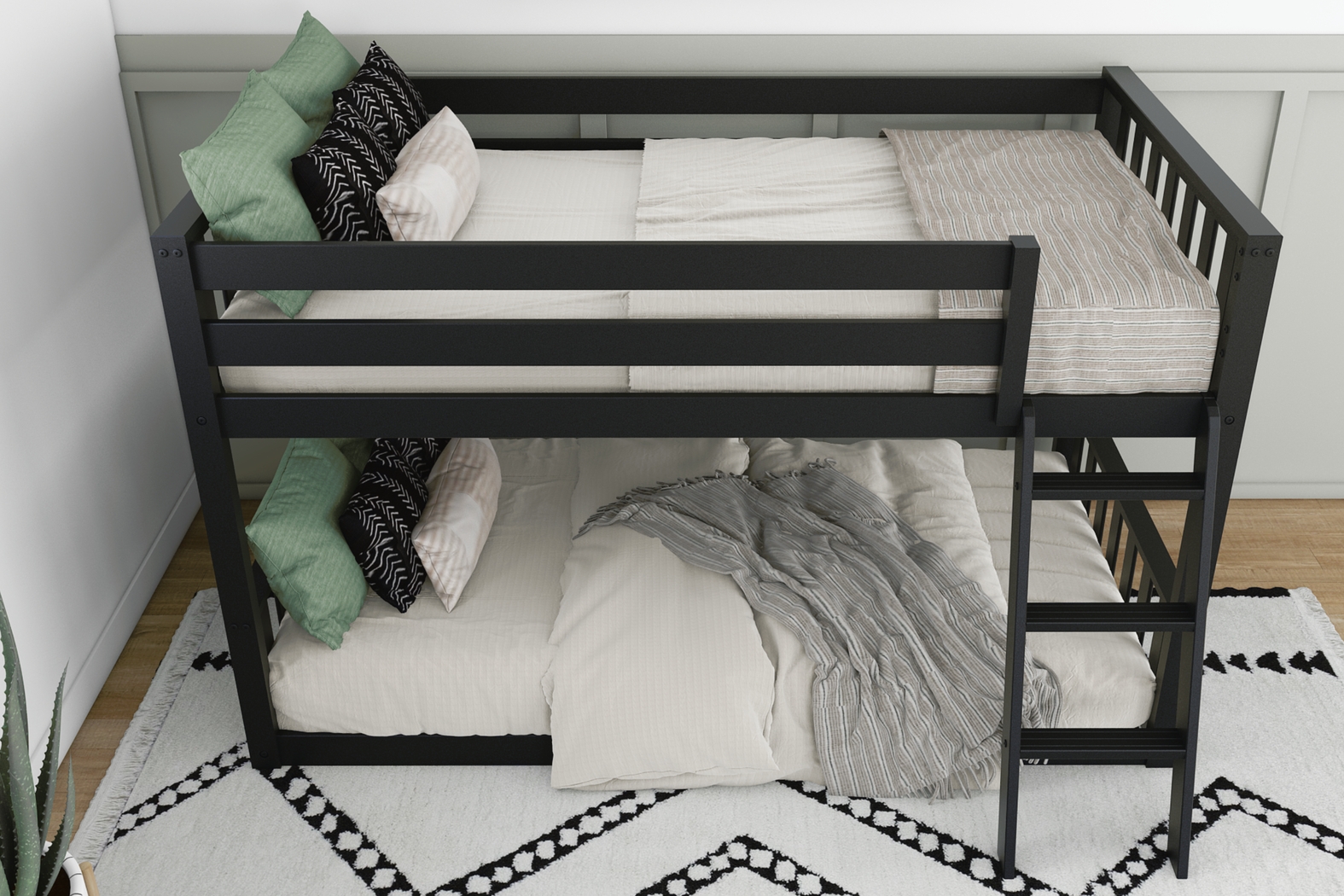 Kids Klaudie I Black Twin/Twin Bunk Bed - Thumbnail - Image 4