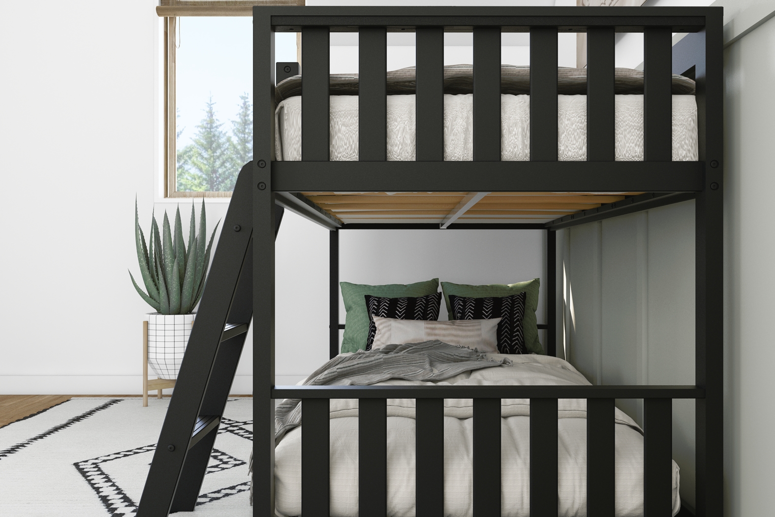Kids Klaudie I Black Twin/Twin Bunk Bed - Thumbnail - Image 5