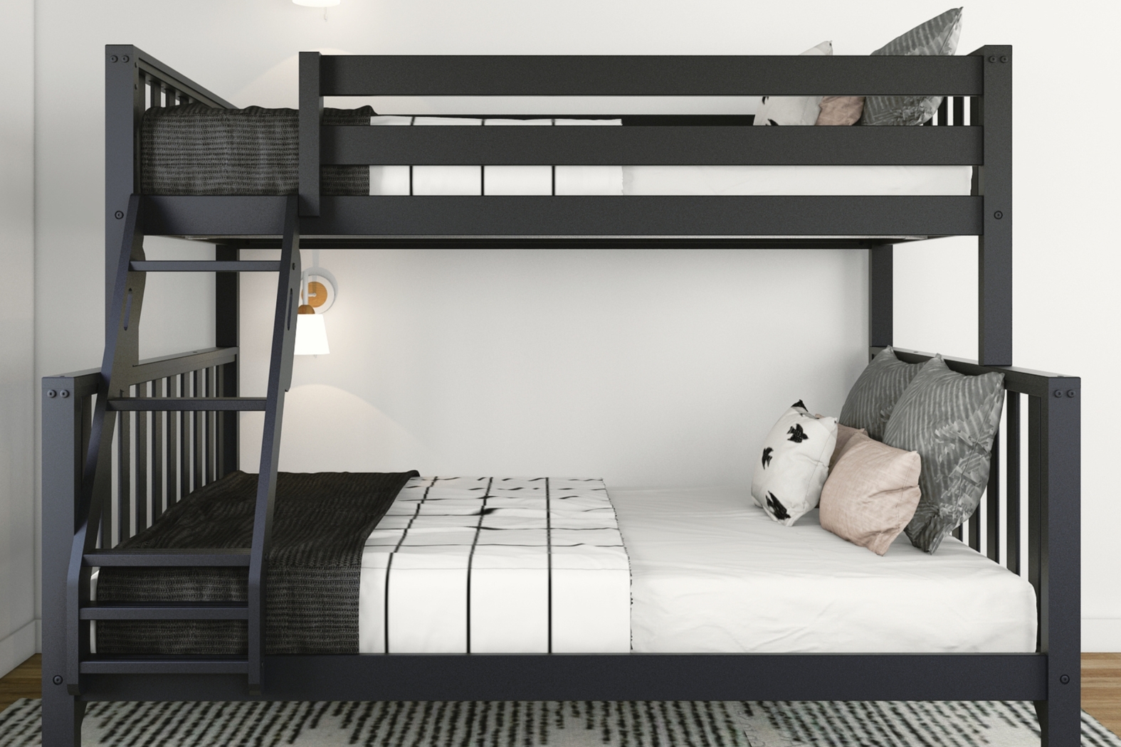 Kids Klaudie II Black Twin/Full Bunk Bed - Thumbnail - Image 3
