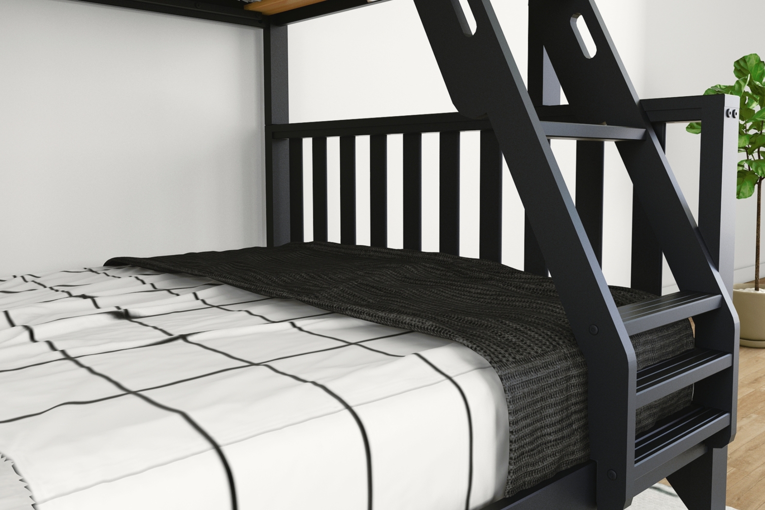 Kids Klaudie II Black Twin/Full Bunk Bed - Thumbnail - Image 5