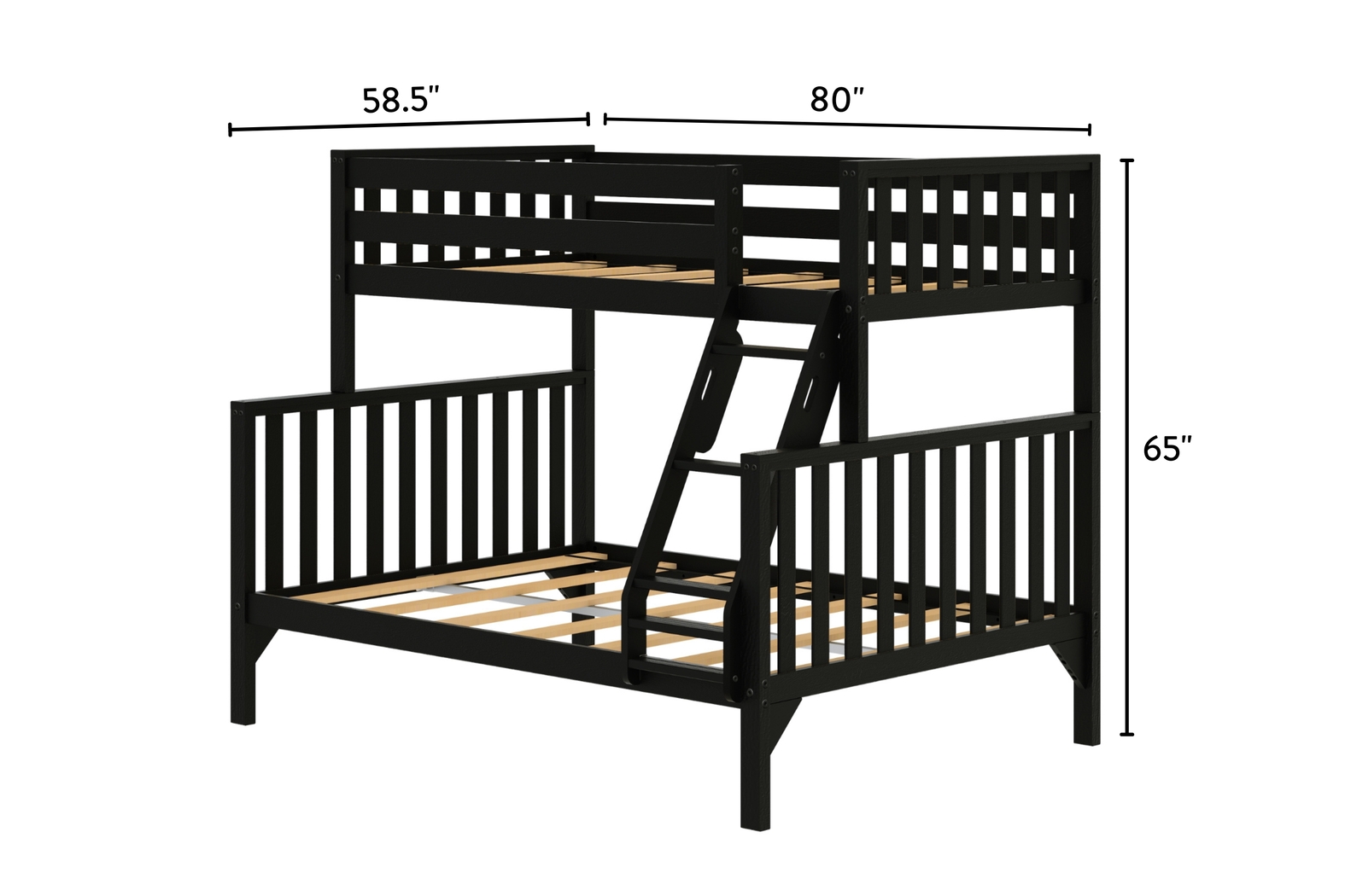 Kids Klaudie II Black Twin/Full Bunk Bed - Thumbnail - Image 6