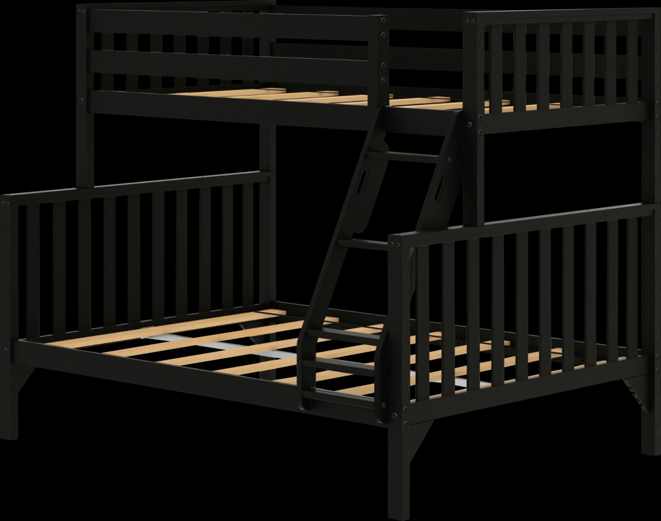 Kids Klaudie II Black Twin/Full Bunk Bed - Thumbnail - Image 1