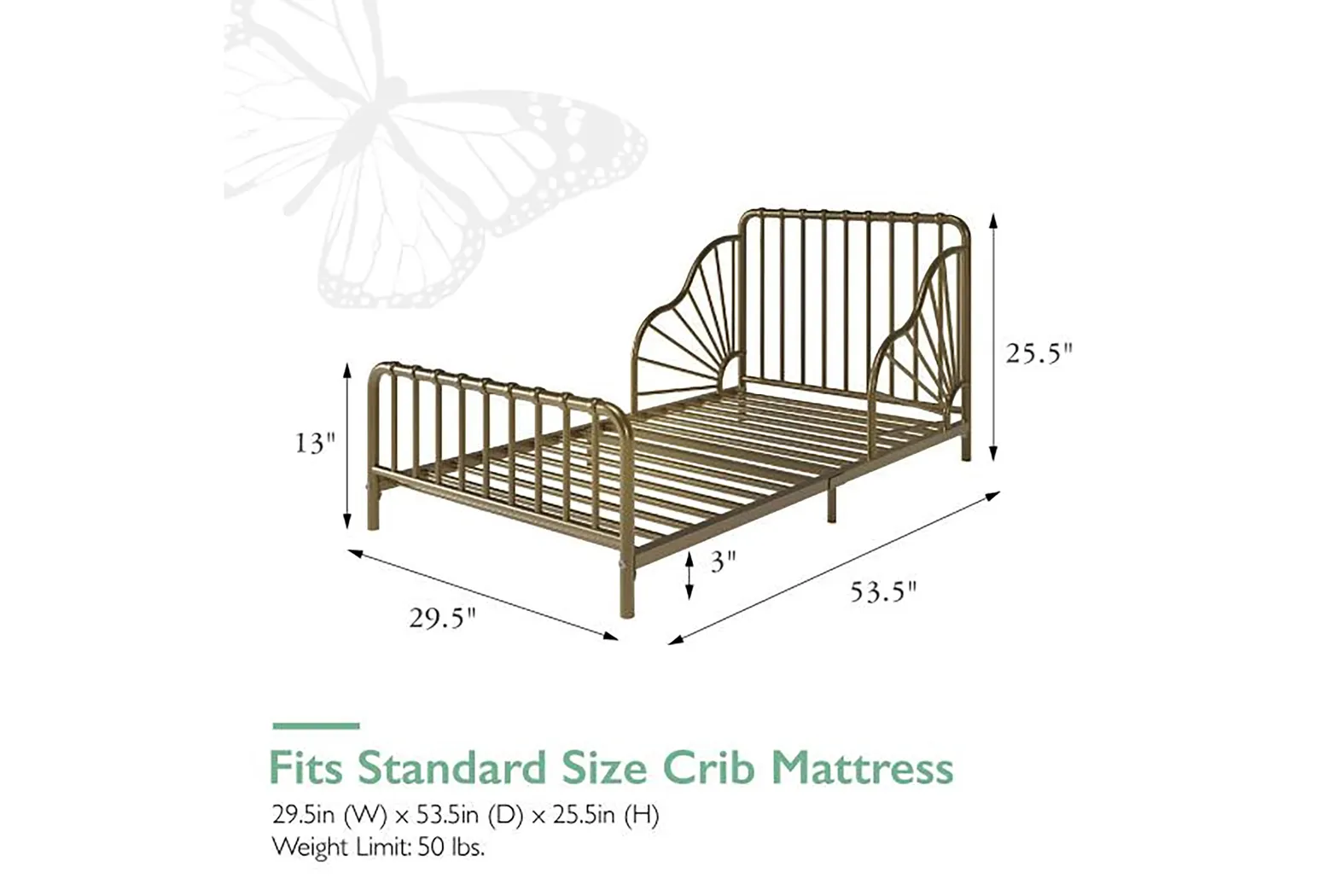 Kids Kodia Gold Toddler Bed - Thumbnail - Image 6
