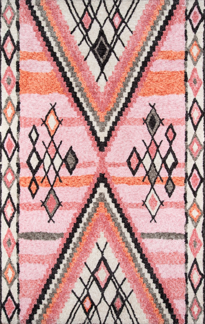 Kids Kwanza Pink 3'6 x 5'6 Rug - Thumbnail - Image 1