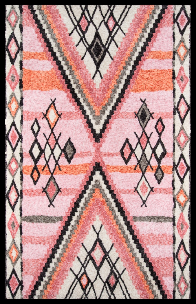 Kids Kwanza Pink 5' x 7'6 Rug - Thumbnail - Image 1