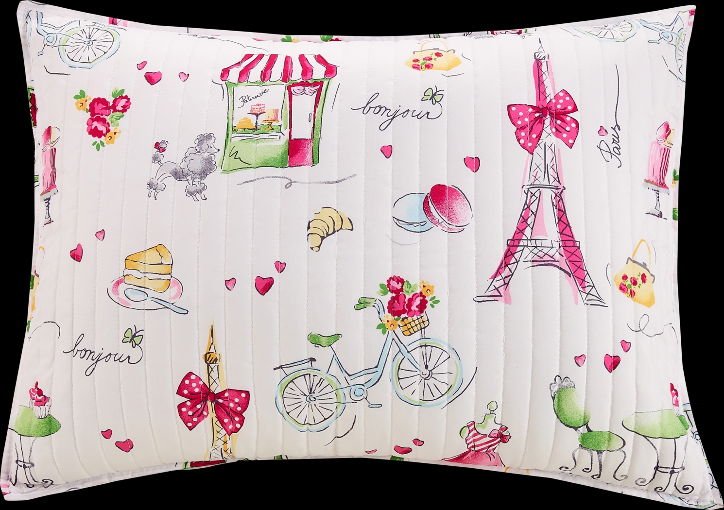 Kids La Parie Pink Twin Quilt Set - Thumbnail - Image 3