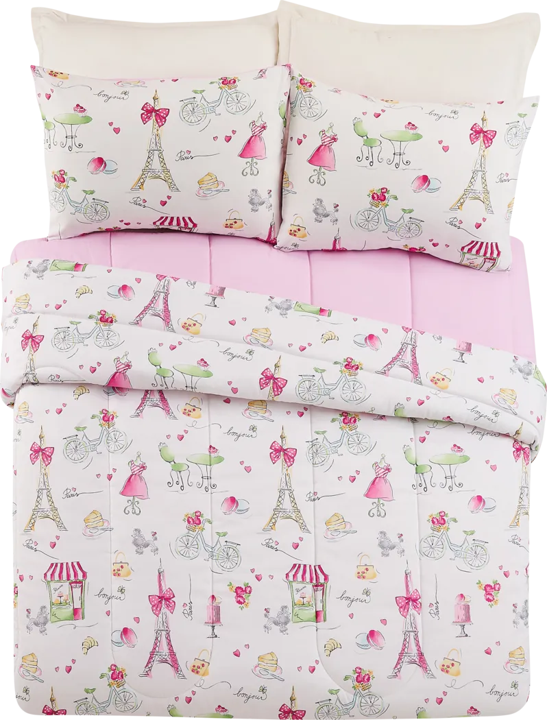 Kids La Parie Pink 3 Pc Full/Queen Comforter Set - Thumbnail - Image 2