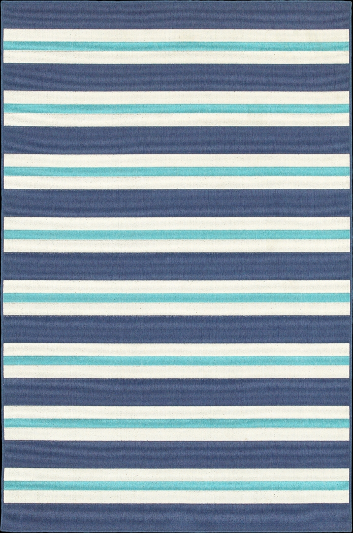 Kids Lagoon Stripe Blue 7'10 x 10'10 Rug - Thumbnail - Image 1