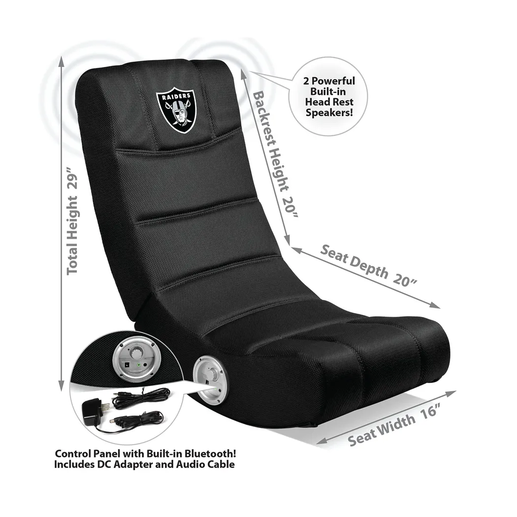Kids Las Vegas Raiders Gaming Rocker - Thumbnail - Image 2
