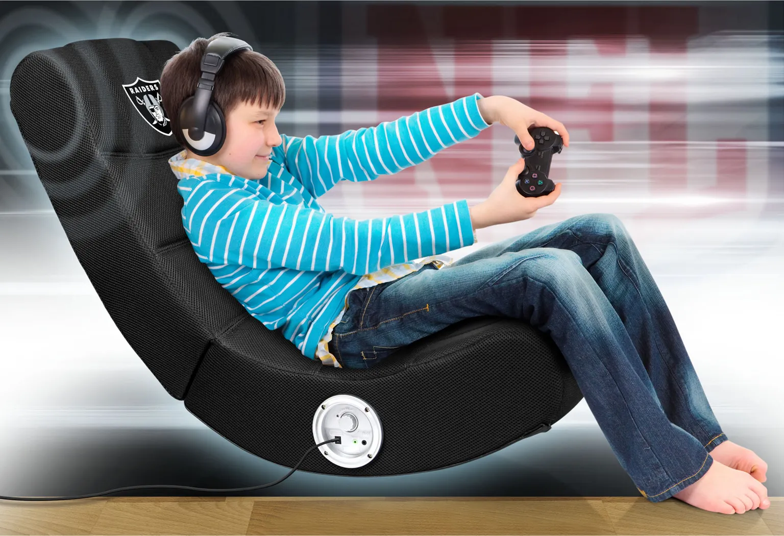 Kids Las Vegas Raiders Gaming Rocker - Thumbnail - Image 5