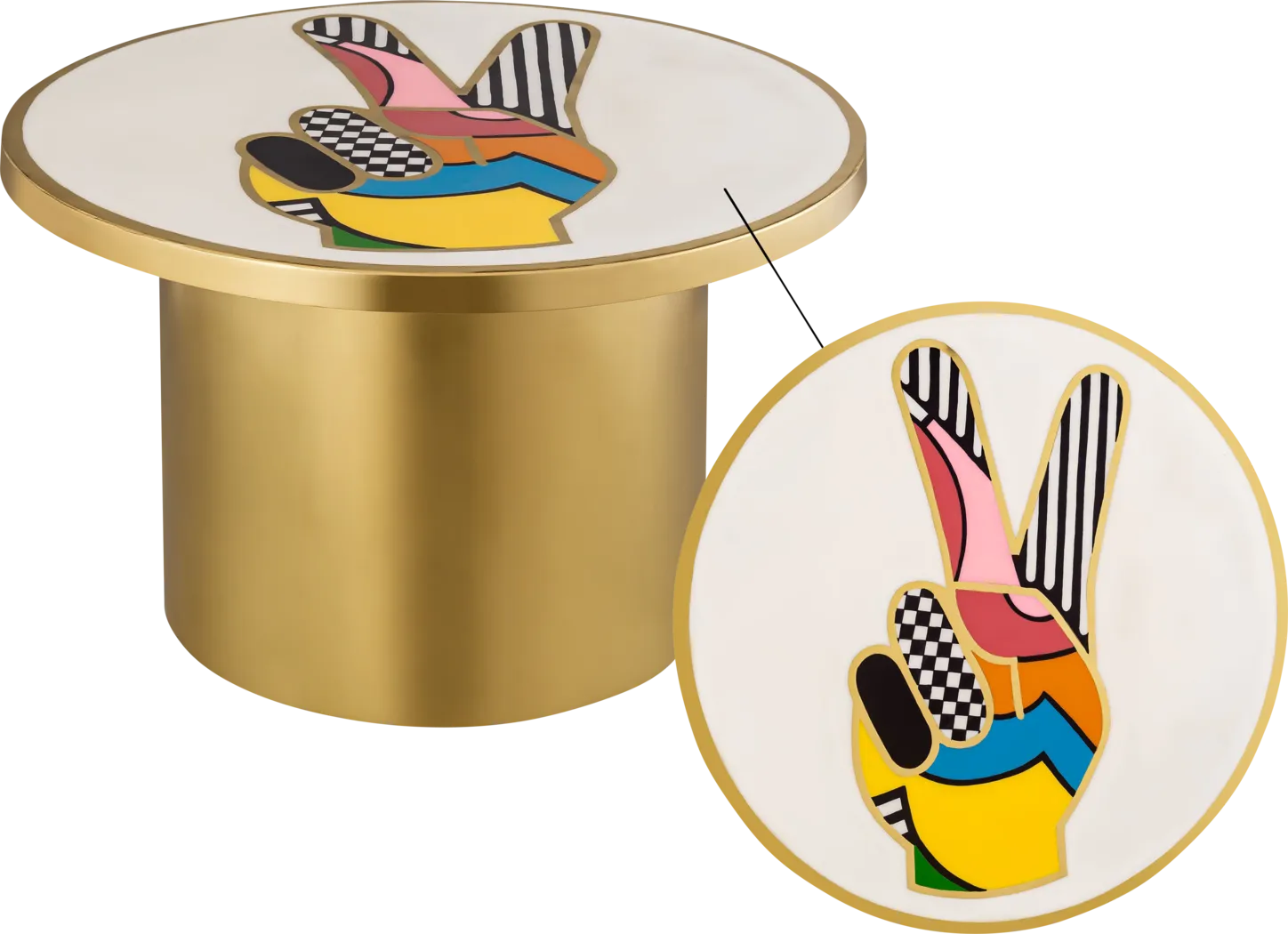 Kids Latoure Gold Cocktail Table - Thumbnail - Image 2