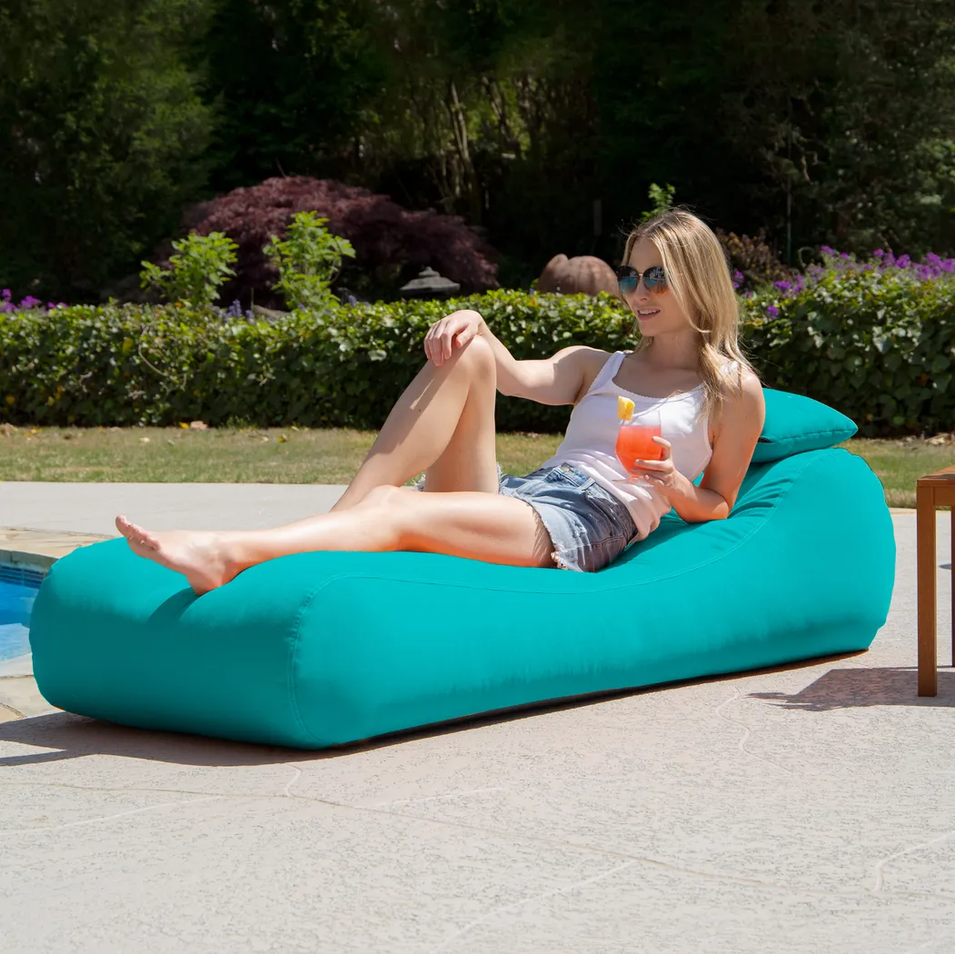 Kids Lax Time Aqua Indoor/Outdoor Bean Bag - Thumbnail - Image 5