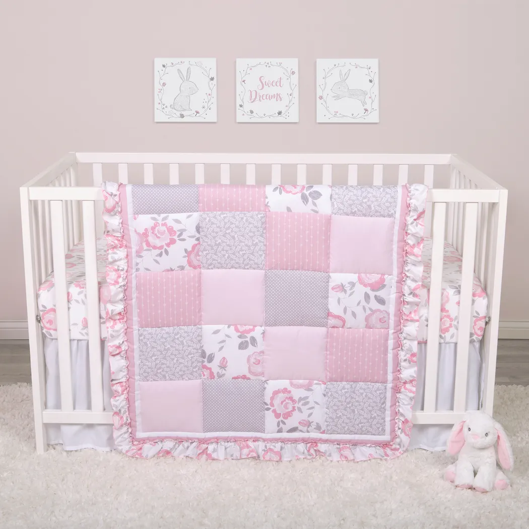 Kids Leire Pink 4 Pc Baby Bedding Set - Thumbnail - Image 1