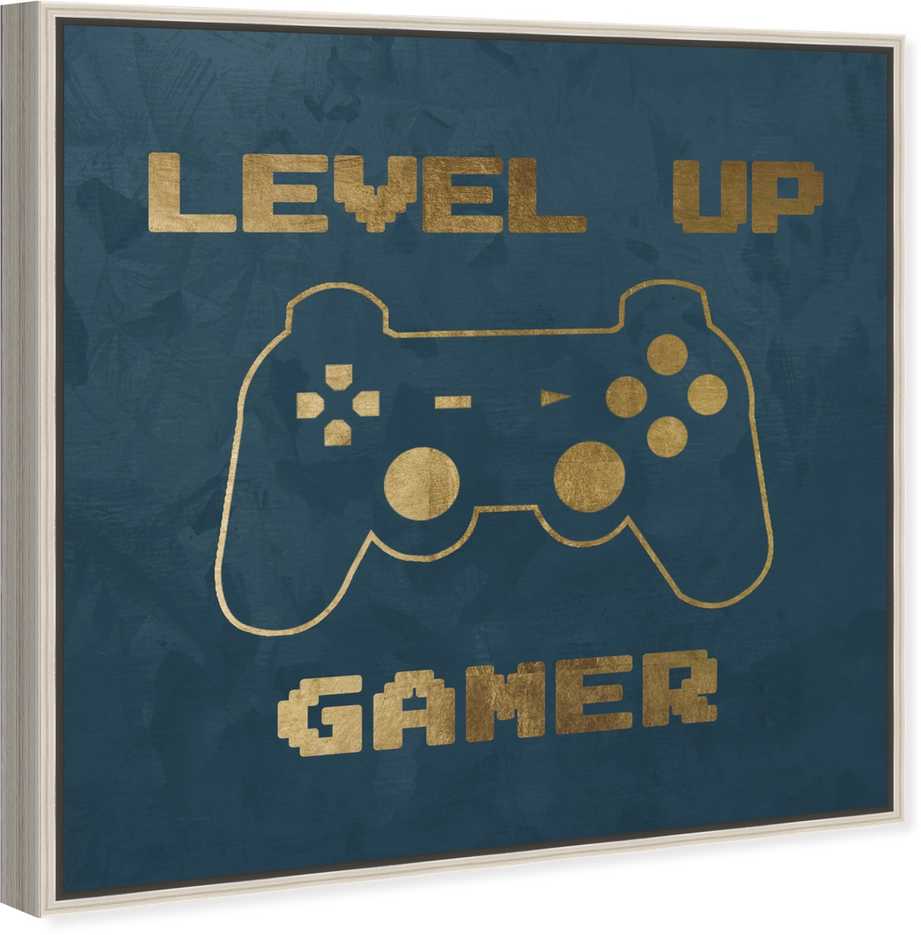 Kids Level Gamer Blue Medium Wall Art - Thumbnail - Image 2