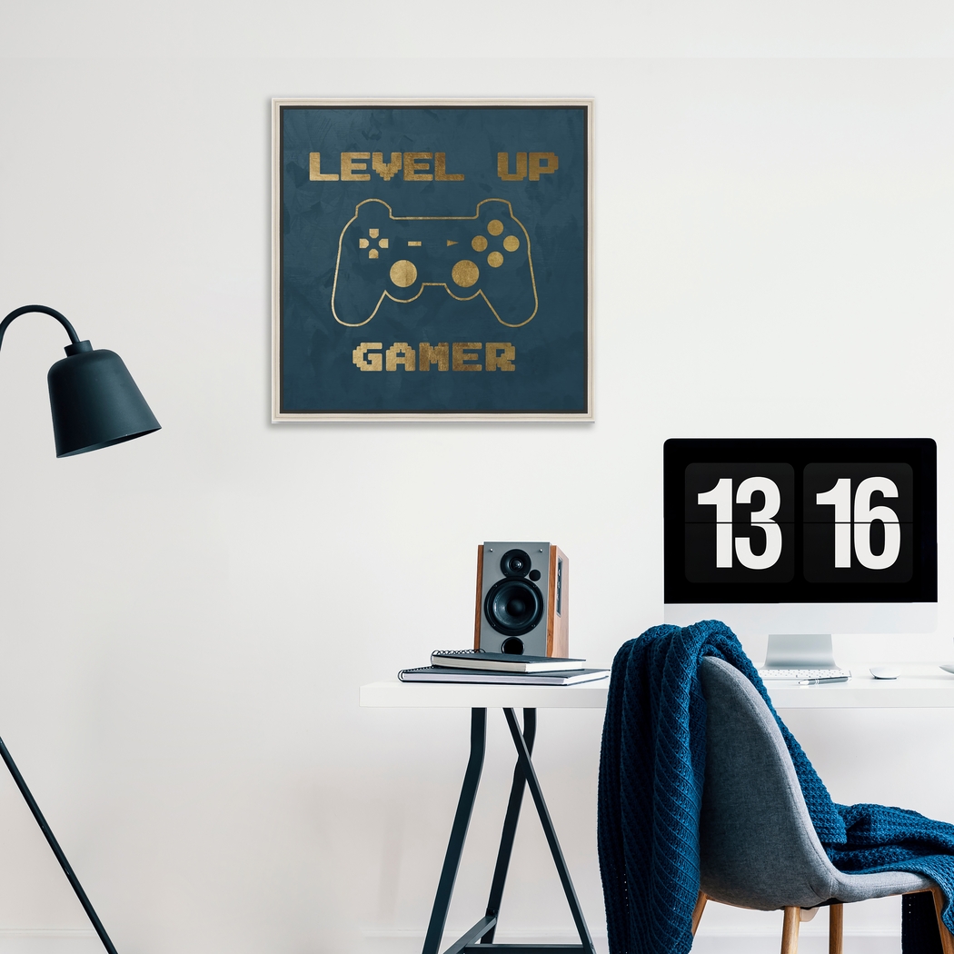 Kids Level Gamer Blue Medium Wall Art - Thumbnail - Image 3