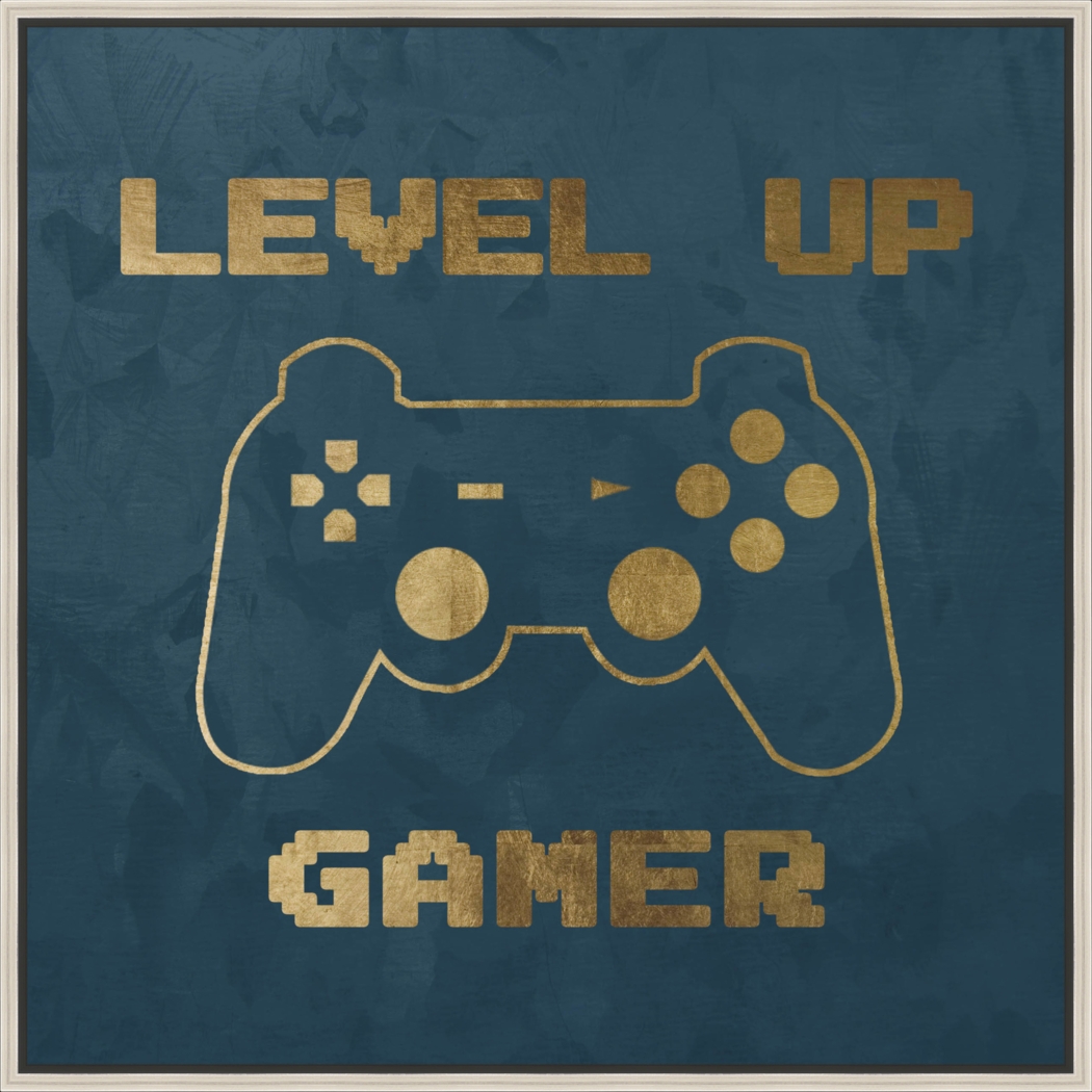 Kids Level Gamer Blue Medium Wall Art - Thumbnail - Image 1