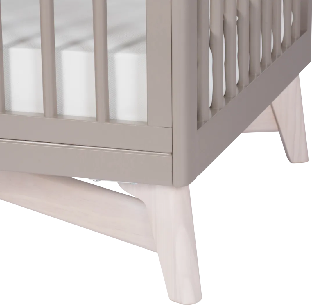Kids Levia Taupe/Washed Convertible Crib - Thumbnail - Image 13