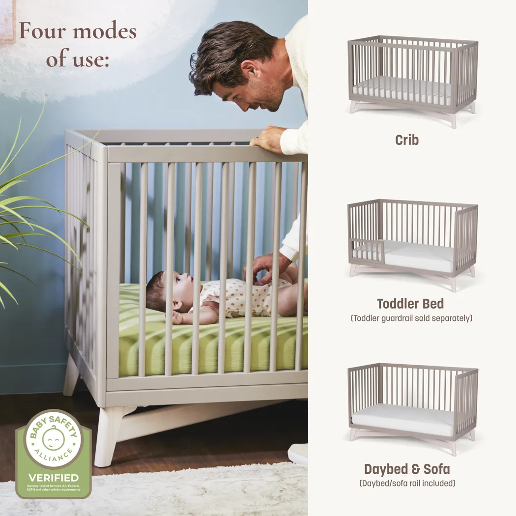 Kids Levia Taupe/Washed Convertible Crib - Thumbnail - Image 3