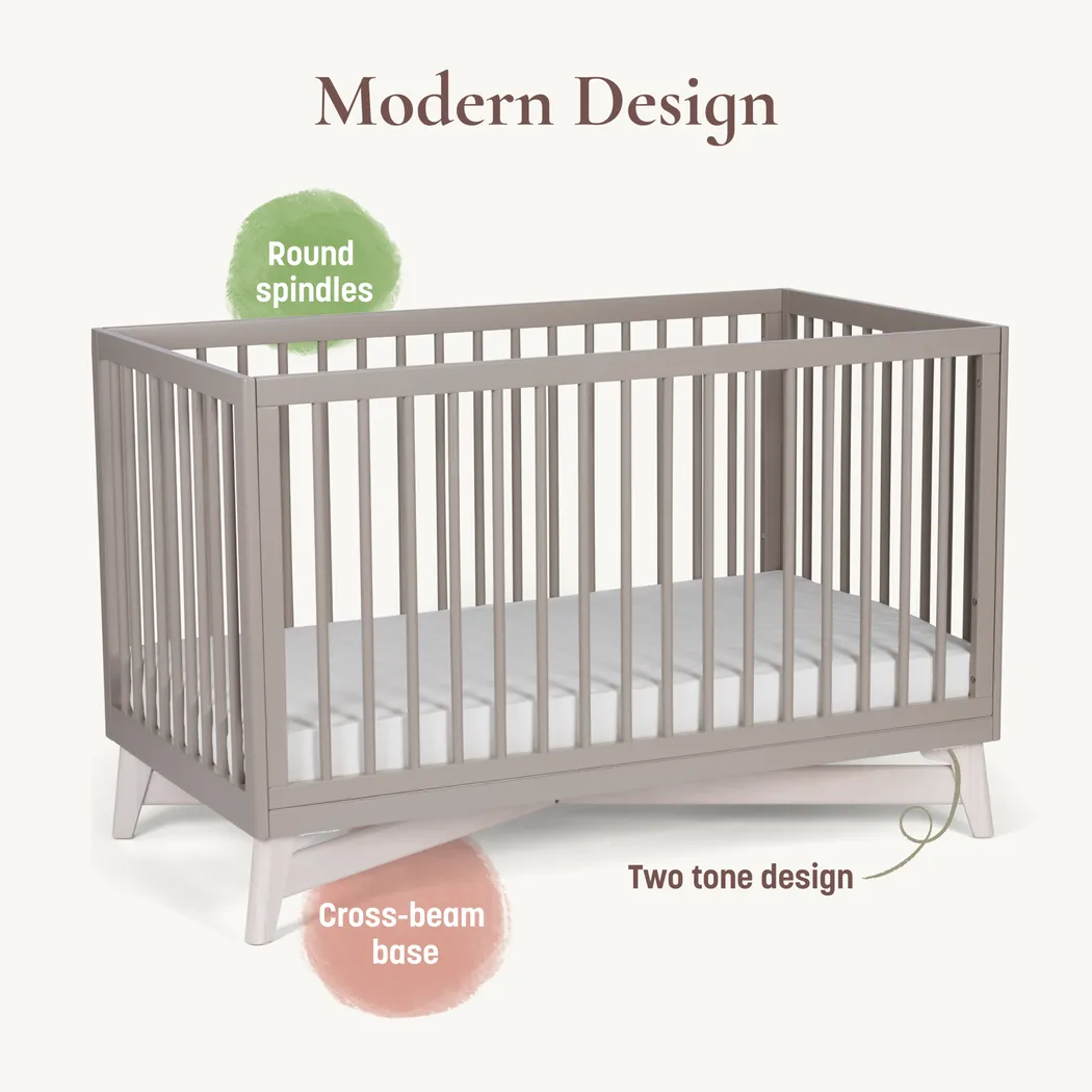 Kids Levia Taupe/Washed Convertible Crib - Thumbnail - Image 8