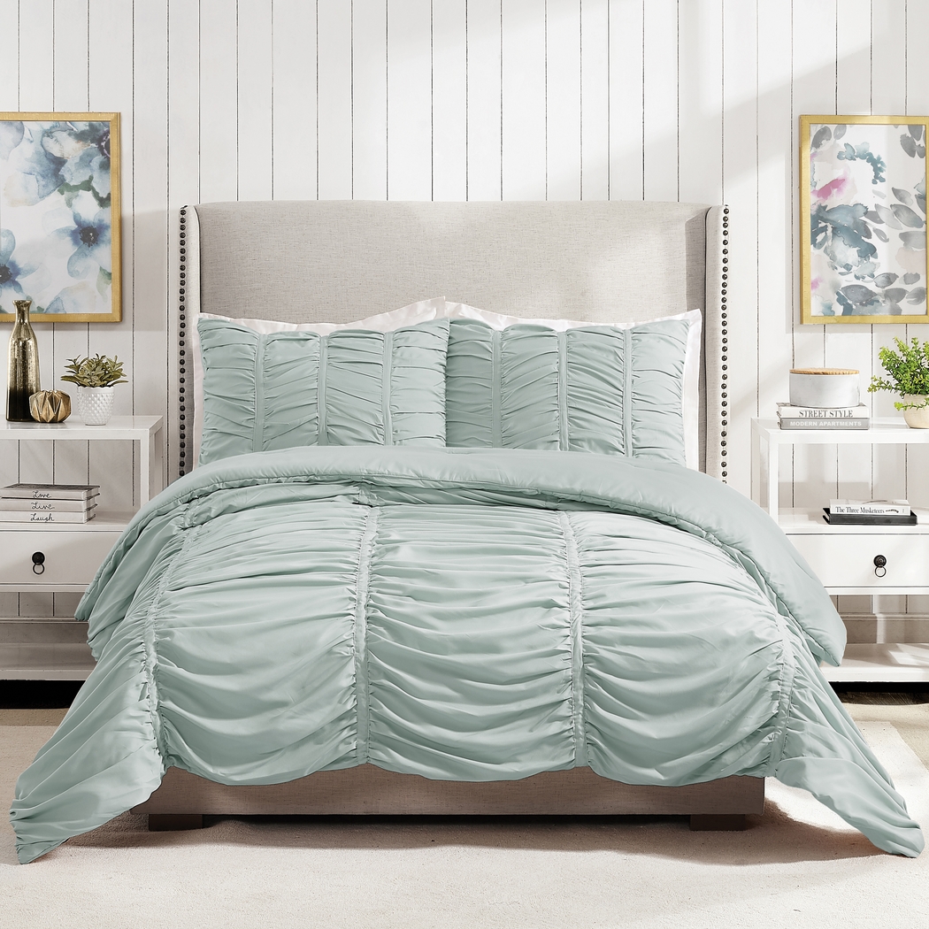 Kids Liesle Light Blue 3 Pc Full/Queen Comforter Set - Thumbnail - Image 1