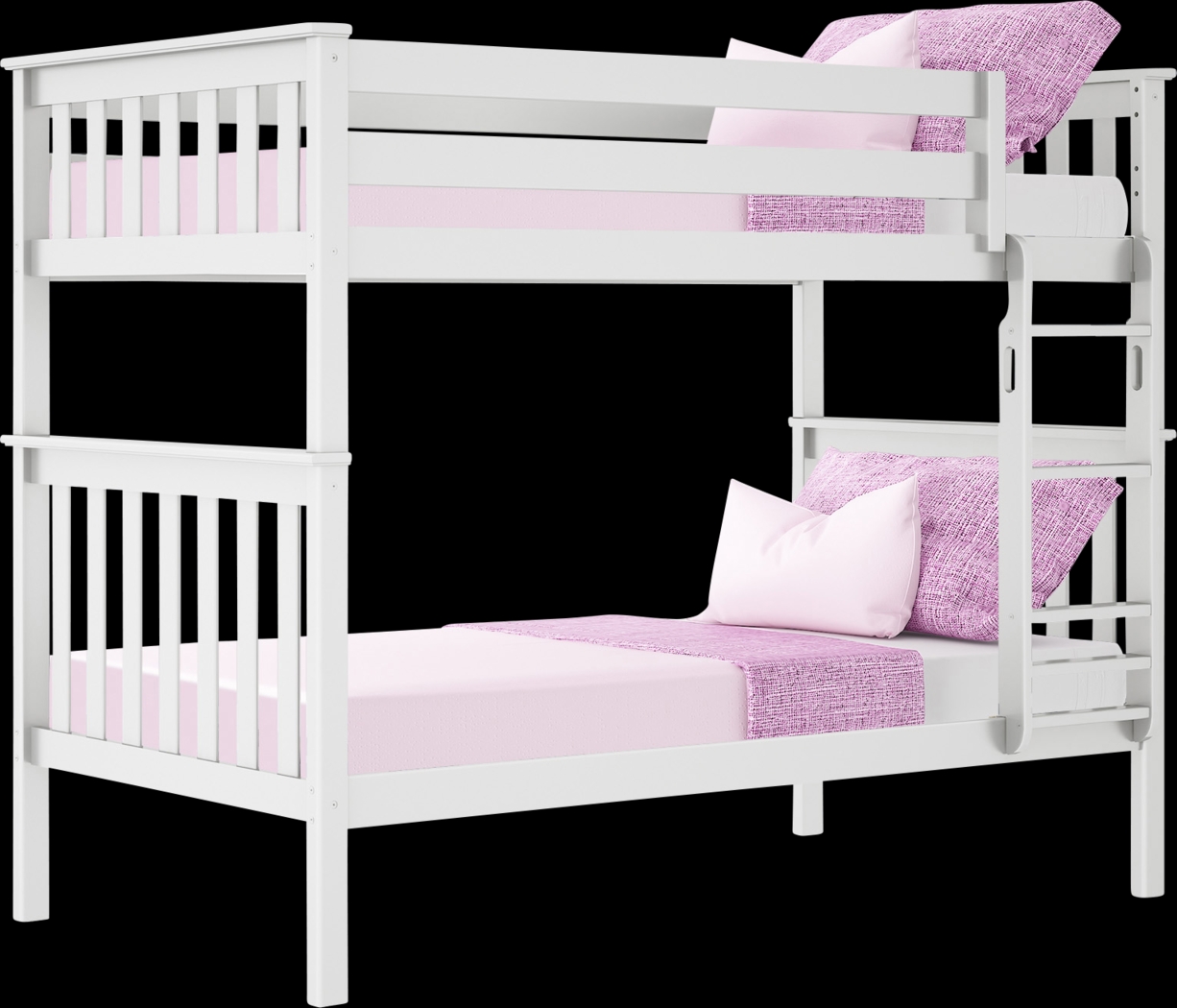 Kids Lilose I White Twin/Twin Bunk Bed - Thumbnail - Image 1