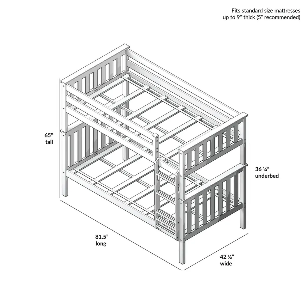 Kids Lilose III Natural Full/Full Bunk Bed - Thumbnail - Image 3