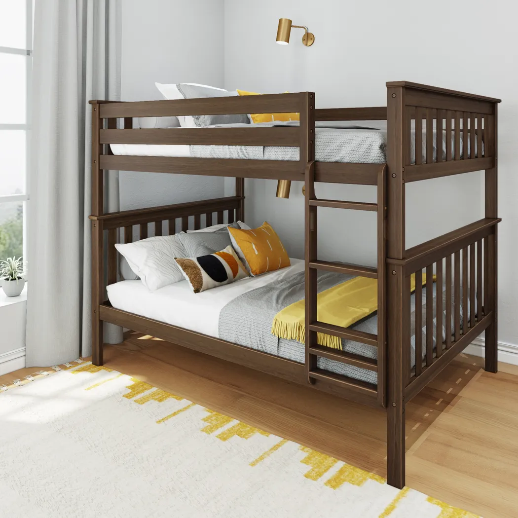 Kids Lilose III Walnut Full/Full Bunk Bed - Thumbnail - Image 3