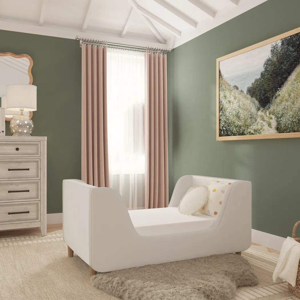 Kids Lirik White Toddler Bed - Thumbnail - Image 2