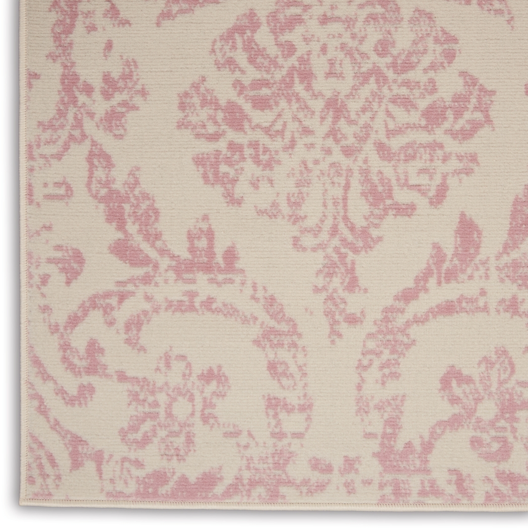 Kids Little Princess Decor Pink 5'3 X 7'3 Damask Rug - Thumbnail - Image 4