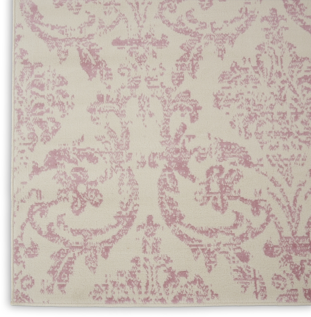 Kids Little Princess Decor Pink 7'10 X 9'10 Damask Rug - Thumbnail - Image 4
