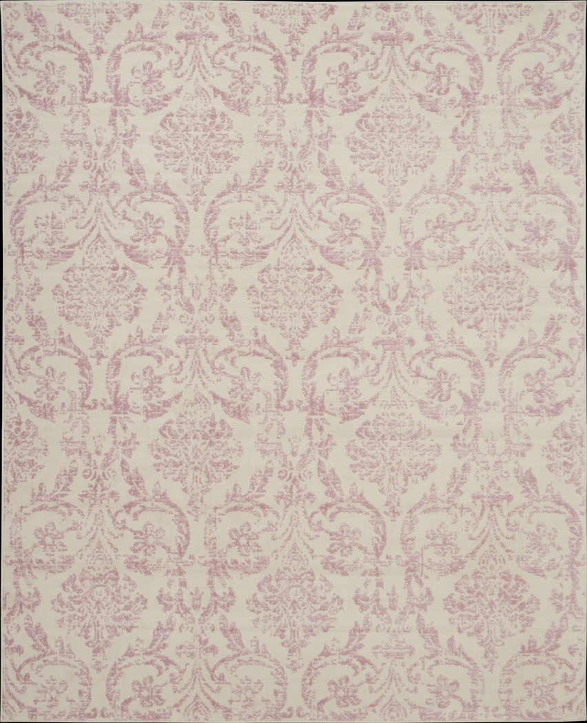 Kids Little Princess Decor Pink 7'10 X 9'10 Damask Rug - Thumbnail - Image 1