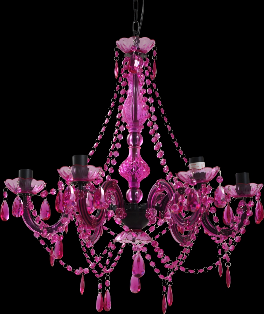 Kids Little Princess Decor Pink Chandelier - Thumbnail - Image 1