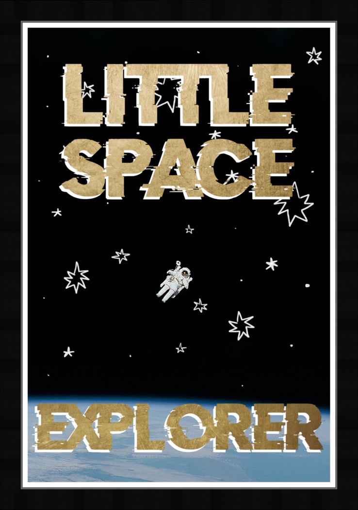 Kids Little Space Child Black Wall Art - Thumbnail - Image 1