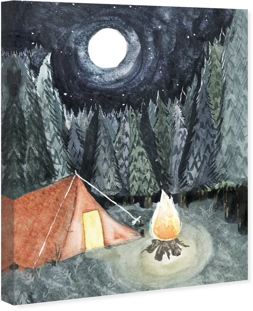 Kids Little Summer Campers Navy Small Wall Art - Thumbnail - Image 2