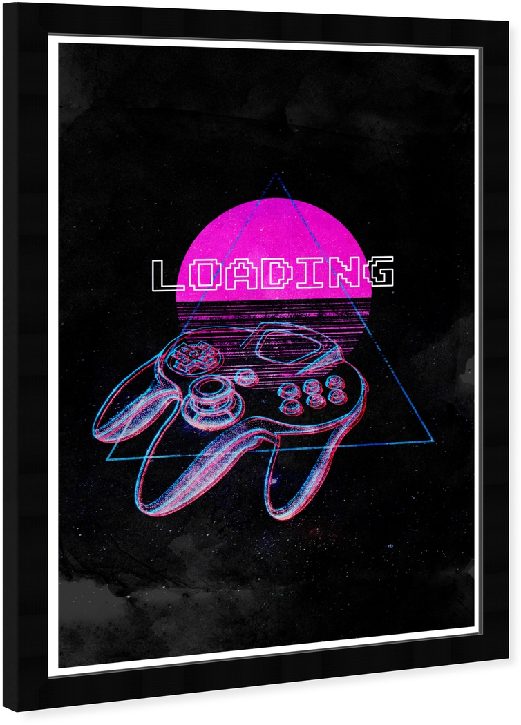 Kids Loading Game Player Black Medium Wall Art - Thumbnail - Image 2